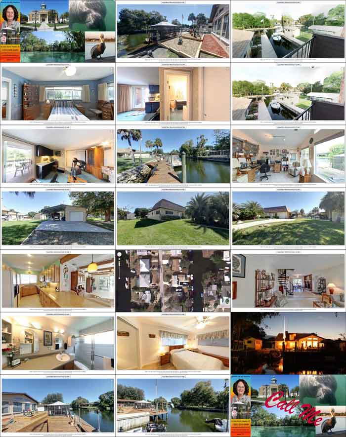 Panorama Gallery of the Waterfront Real Estate for Sale in Crystal River, Citrus County.